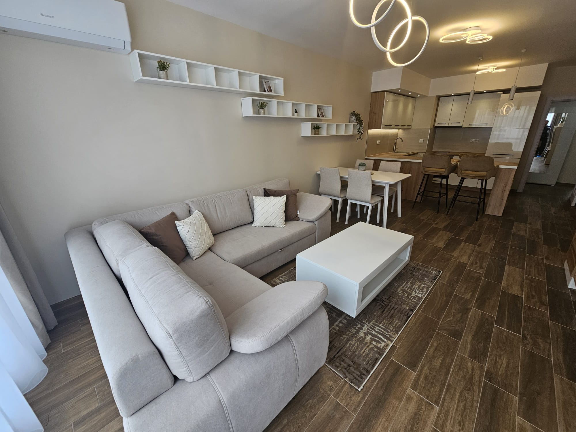 4 identical two bedroom apartments in a new closed building complex